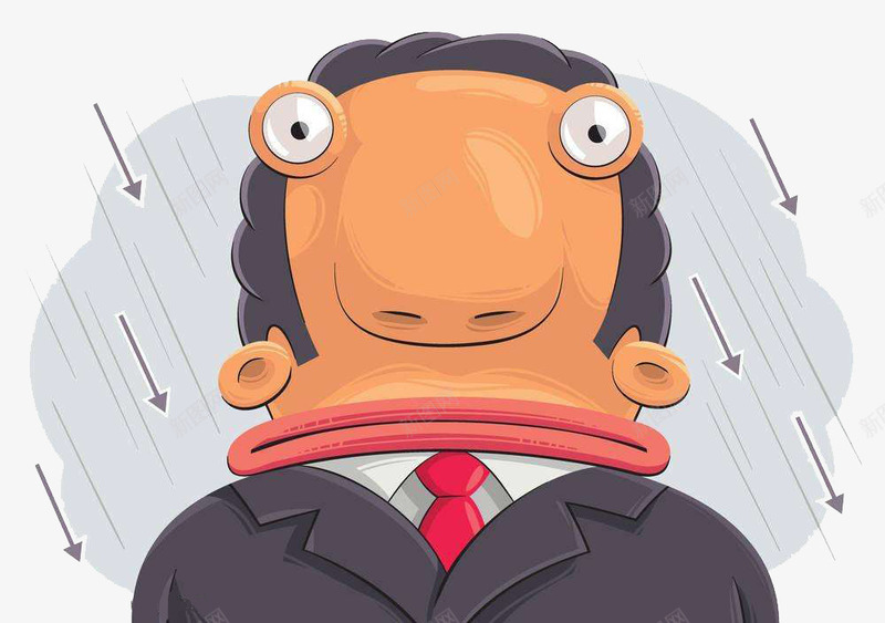 商务人士卡通形象png免抠素材_88icon https://88icon.com 严肃表情 卡通手绘 商务人士 大鼻子 装饰 西装 香肠嘴