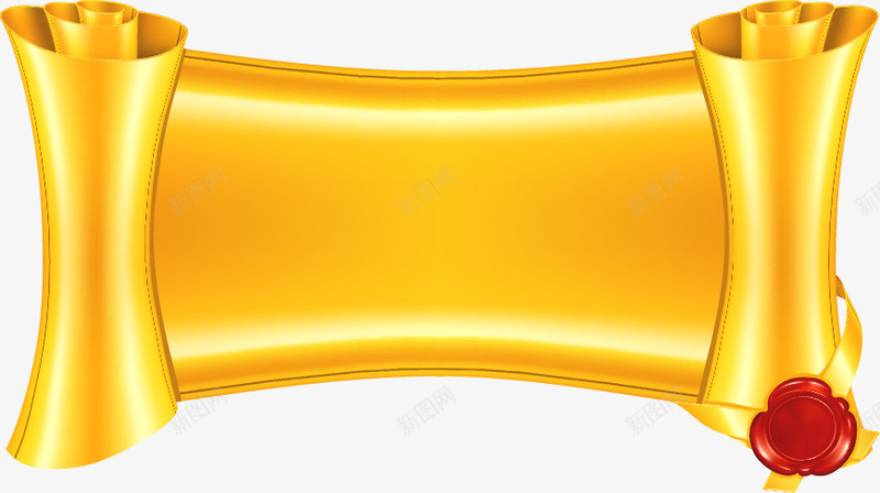 金色精美卷轴圣旨png免抠素材_88icon https://88icon.com 卷轴 圣旨 精美 金色