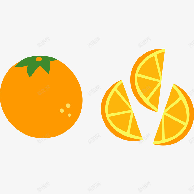 看香橙和橙子瓣png免抠素材_88icon https://88icon.com 卡通 插画 果汁 橘子 橘子瓣 橙子 橙子瓣 水果 香橙 香橙卡通