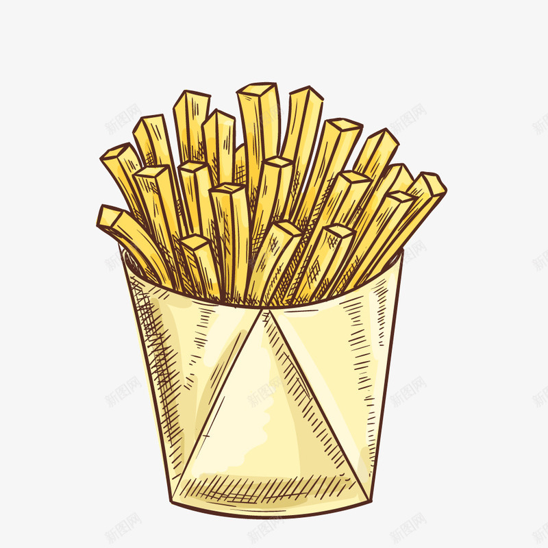 手绘薯条卡通矢量图ai免抠素材_88icon https://88icon.com 儿童 卡通 手绘薯条卡通 薯条 零食 食品 矢量图