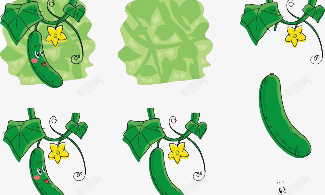 手绘绿色黄瓜表情png免抠素材_88icon https://88icon.com 手绘 绿色 表情素材 黄瓜
