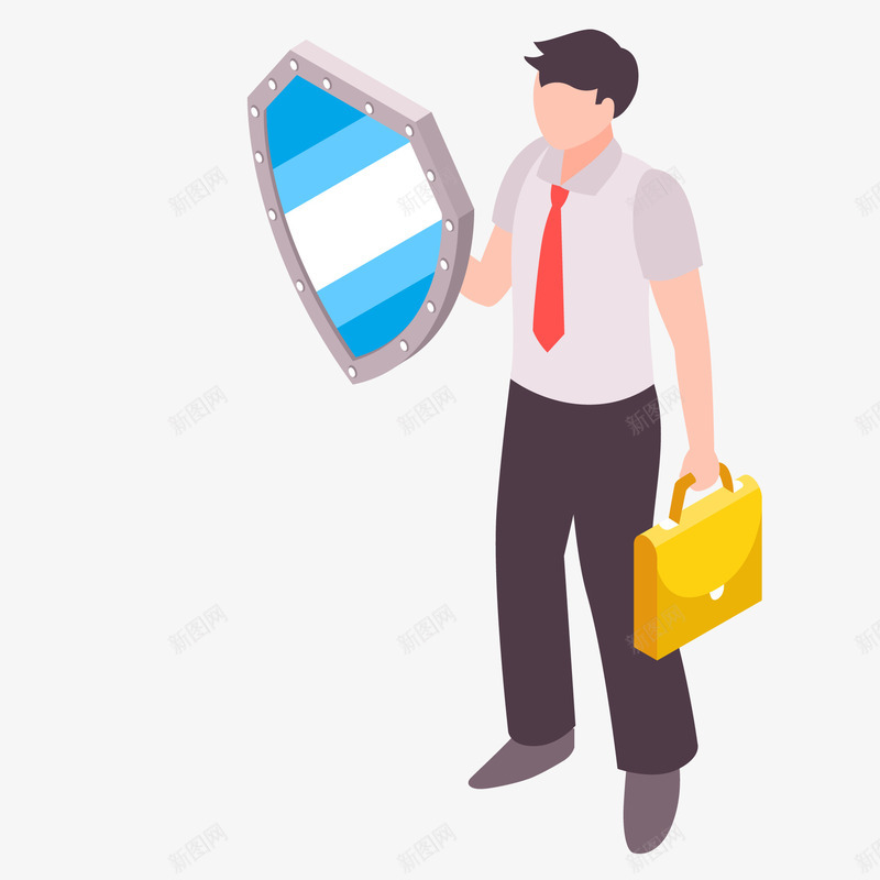 卡通工作社会保障矢量图ai免抠素材_88icon https://88icon.com 保险插画设计 保障设计 创意 卡通 盾牌 矢量图