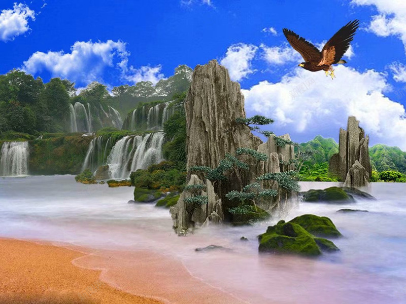 飞鹰海滩755x700png免抠素材_88icon https://88icon.com 海滩 素材 美景 飞鹰