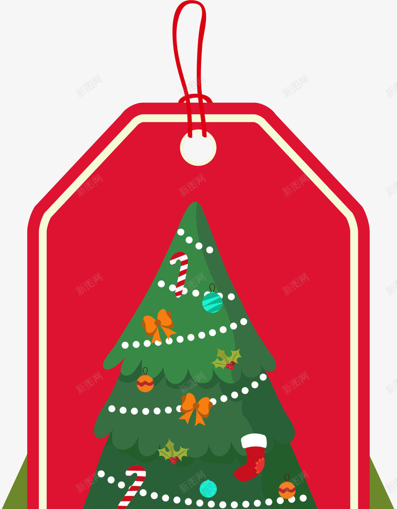 红色冬日圣诞树吊牌png免抠素材_88icon https://88icon.com Christma Christmas Merry merry 圣诞快乐 圣诞树 圣诞节 挂牌 红色吊牌 装饰图案