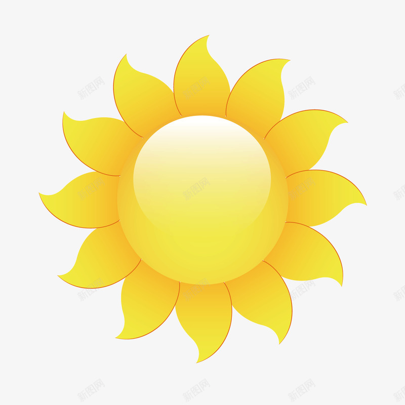 卡通可爱向日葵太阳光圈png免抠素材_88icon https://88icon.com 光圈 卡通 可爱 向日葵 太阳 太阳光圈