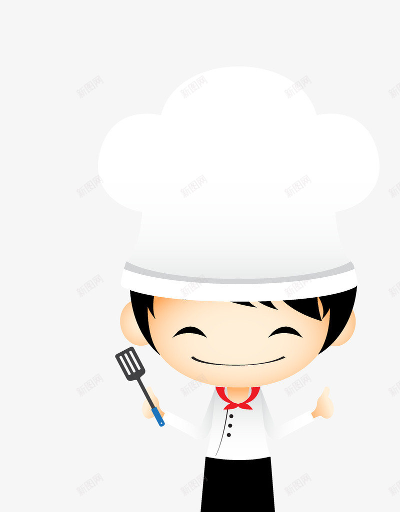 拿着叉子的卡通厨师png免抠素材_88icon https://88icon.com 人物 卡通 厨师 叉子 微笑的 男生 职业 表情