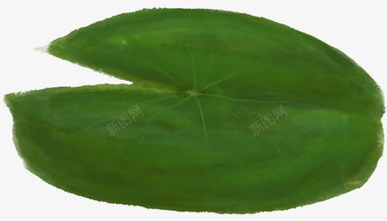 手绘绿色荷叶水彩png免抠素材_88icon https://88icon.com 水彩 绿色 荷叶