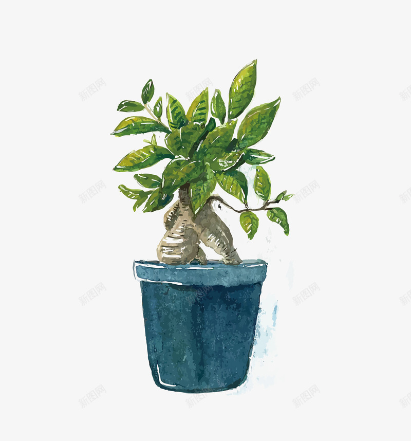 水彩盆栽矢量图eps免抠素材_88icon https://88icon.com PNG图片 PNG图片素材 PNG素材 PNG素材免费下载 手绘 水彩 盆栽 矢量图