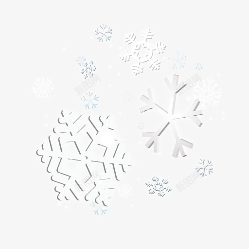 元素冬日的天空png免抠素材_88icon https://88icon.com 冬季 矢量元素 装饰背景图 雪花