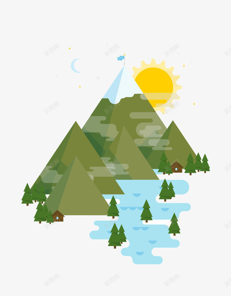 扁平化山丘雪山png免抠素材_88icon https://88icon.com H5页面素材 创意卡通元素 卡通 山丘 山坡 扁平化 扁平素材 电商卡通 网页设计卡通 雪山