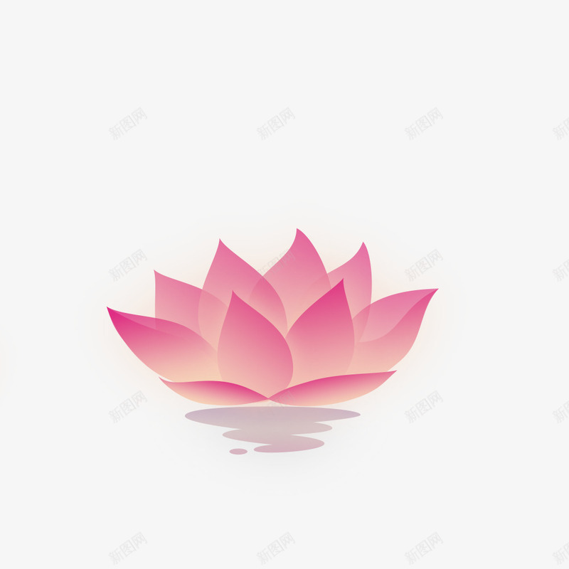 一朵莲花png免抠素材_88icon https://88icon.com 一朵 卡通 图案 手绘 简图 红色 花瓣 莲花