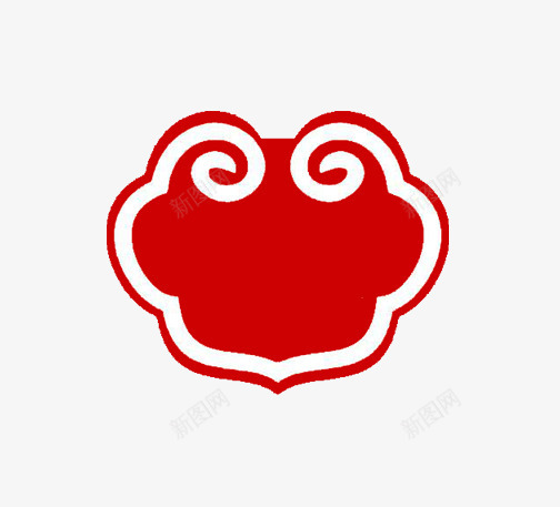 中国风如意锁png免抠素材_88icon https://88icon.com 儿童用品 如意云 如意形状 底纹 正红
