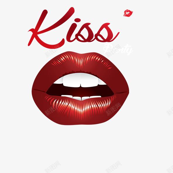 KISS派对psd免抠素材_88icon https://88icon.com KISS派对KISS派对嘴唇