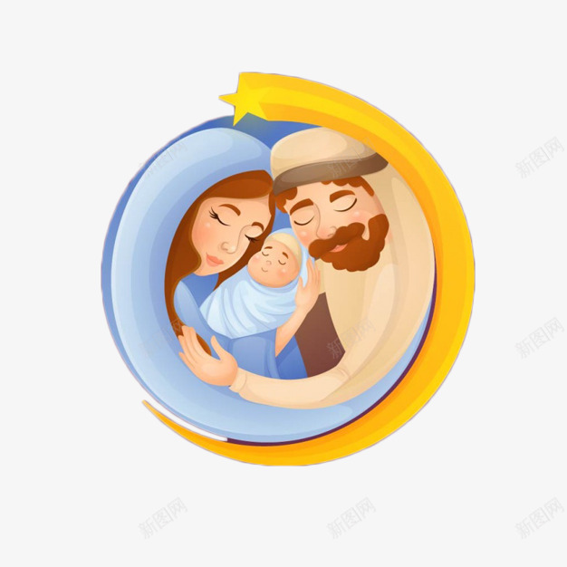温馨的一家三口卡通装饰元素png免抠素材_88icon https://88icon.com 卡通 家人 母婴 温馨 装饰