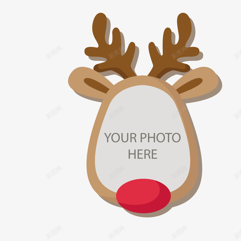 麋鹿大头贴相框png免抠素材_88icon https://88icon.com 卡通圣诞角色相框 圣诞元素相框免费png下载 圣诞相框矢量图 麋鹿大头贴相框