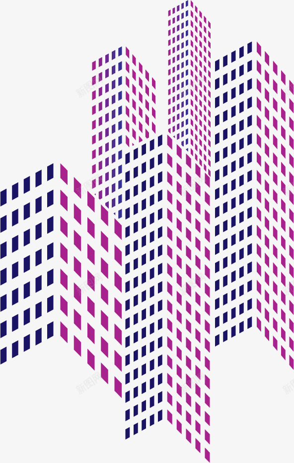 创意建筑png免抠素材_88icon https://88icon.com 小方块组成的建筑 房屋banner装饰 矢量建筑