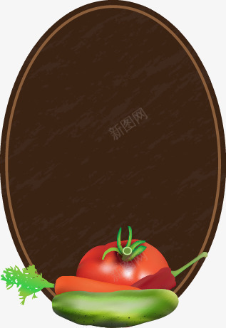 果蔬巧克力色写字板矢量图ai免抠素材_88icon https://88icon.com 写字板 巧克力色 果蔬 番茄 红色 黄瓜 矢量图