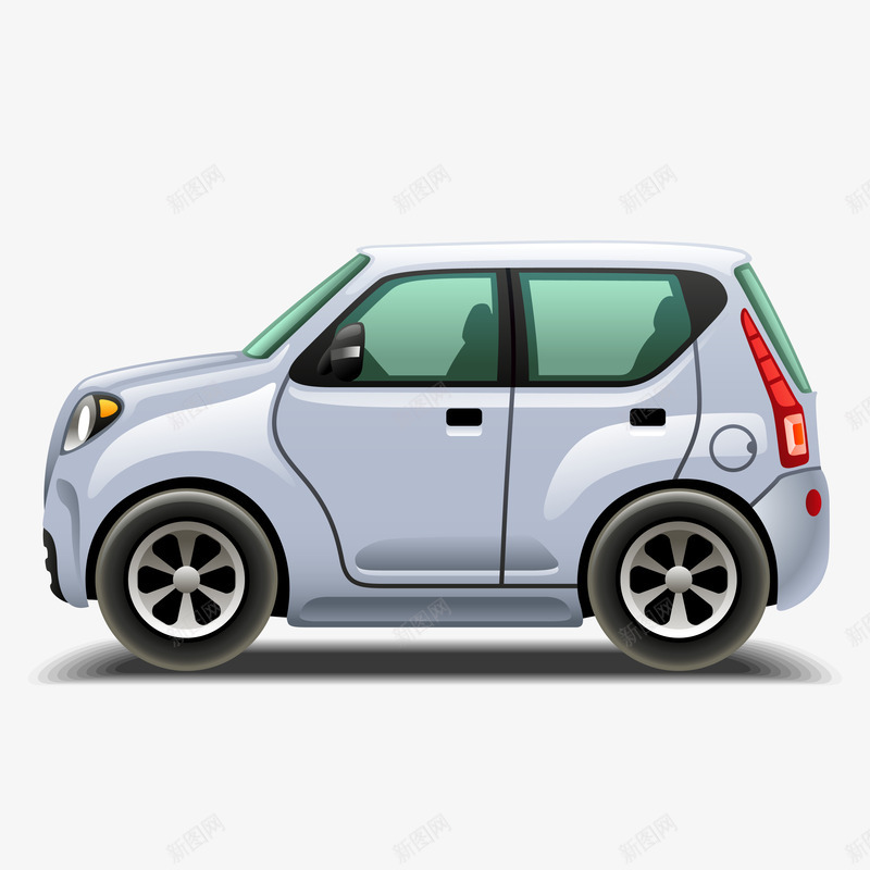 可爱卡通小车png免抠素材_88icon https://88icon.com 卡通小车免费png下载 卡通小车矢量素材 可爱卡通小车 银色卡通小车
