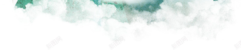 蓝色手绘山水背景边框png免抠素材_88icon https://88icon.com 中国风 二月二 传统 古典 大气 蓝色 边框 龙抬头
