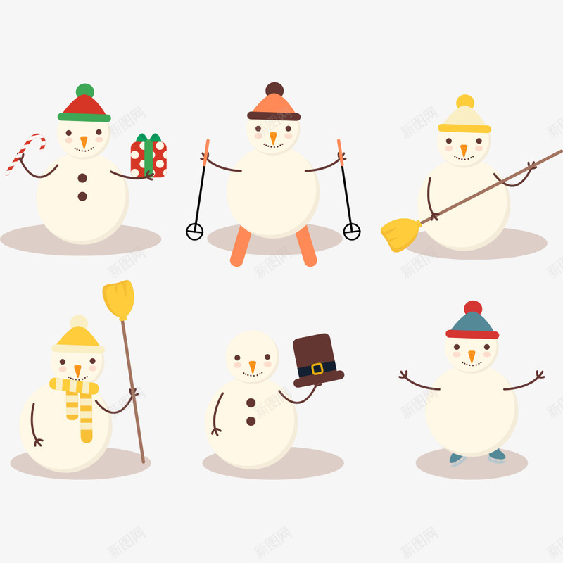 卡通顽皮雪人png免抠素材_88icon https://88icon.com 冬季 卡通 圣诞节 礼物 礼盒 雪人 雪人表情 顽皮