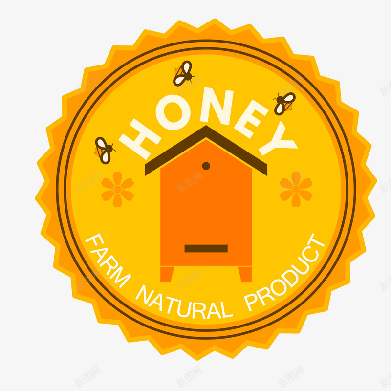 黄色圆形蜂箱蜂蜜标签矢量图ai免抠素材_88icon https://88icon.com 圆形 白色 英文 蜂箱 蜂蜜 蜂蜜标签 黄色 矢量图