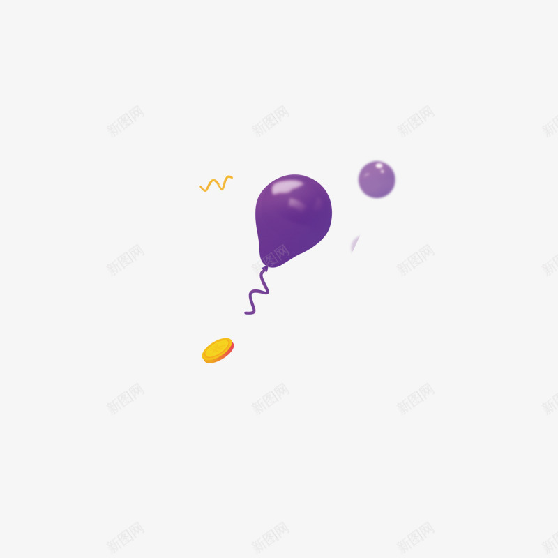 紫色汽球带金币和小球png免抠素材_88icon https://88icon.com 小球 汽球 漂浮 紫色 金币
