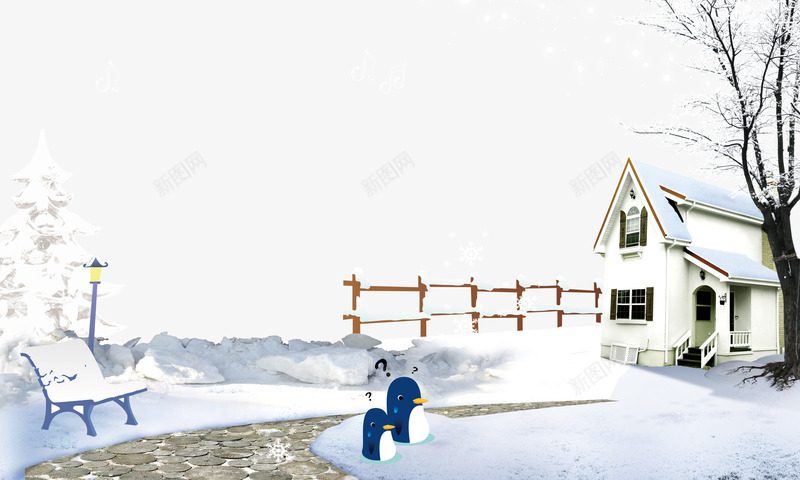 雪房子前面的企鹅png免抠素材_88icon https://88icon.com 企鹅 长椅 雪地 雪屋顶 雪房子