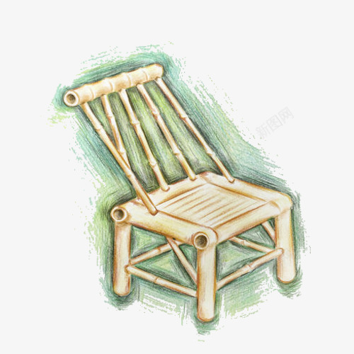 竹制椅子png免抠素材_88icon https://88icon.com 休息 休闲 卡通 手绘 椅子 椅子设计 油画手绘 竹椅