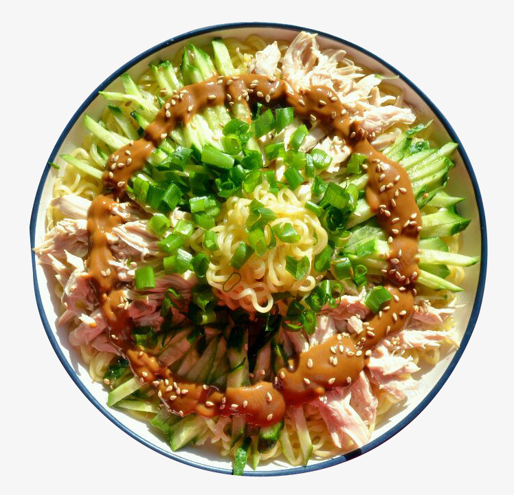 酱汁凉拌面png免抠素材_88icon https://88icon.com 凉拌 凉拌面美食 方便面 肉丝 葱 酱汁 面条 面食 黄瓜