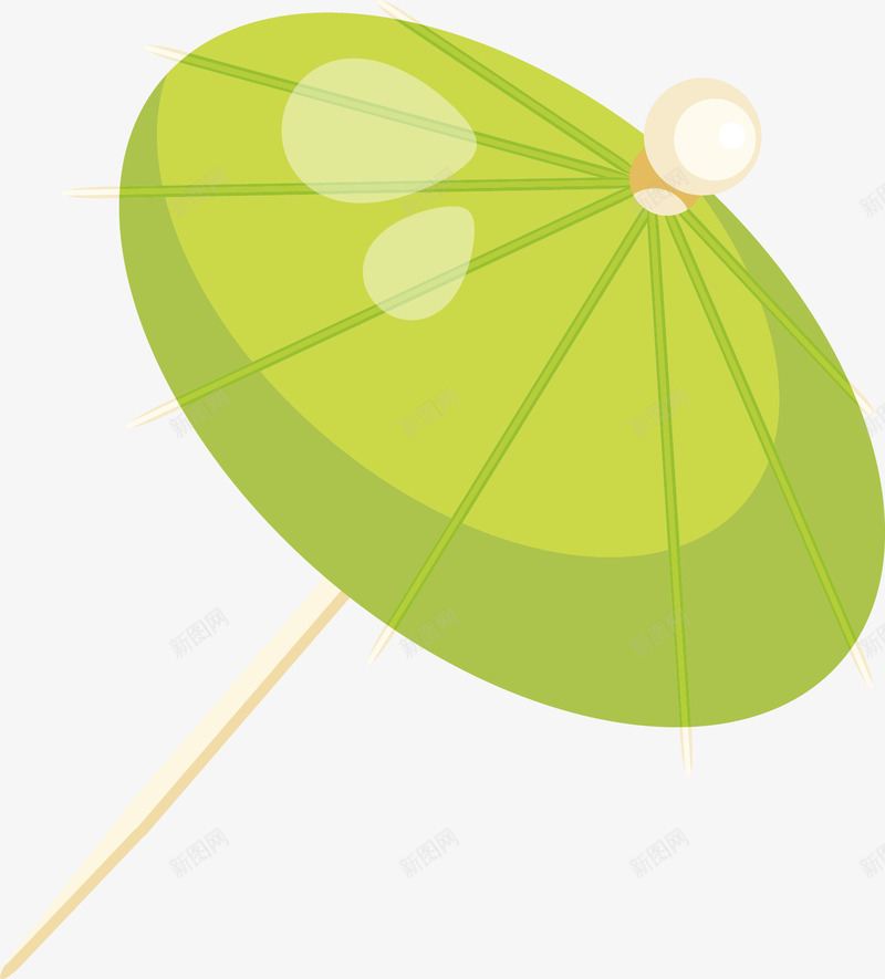 绿色小伞果汁装饰图案png免抠素材_88icon https://88icon.com 免抠PNG 卡通 果汁装饰 绿色小伞 装饰图案 饮料装饰