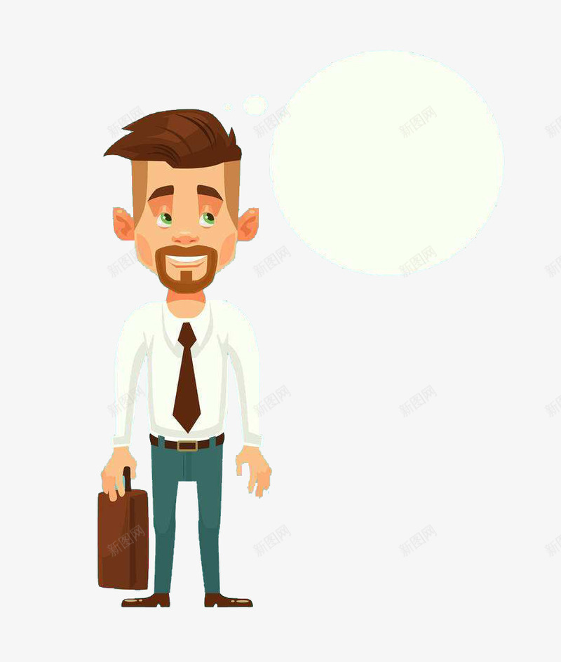 纠结想法png免抠素材_88icon https://88icon.com 卡通手绘 商务人士 气泡框 纠结表情 装饰 领带