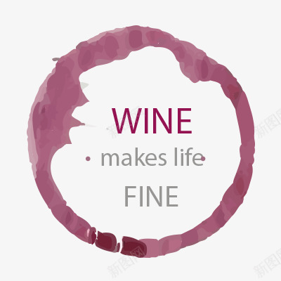 葡萄酒渍png免抠素材_88icon https://88icon.com 创意手绘葡萄酒渍圆