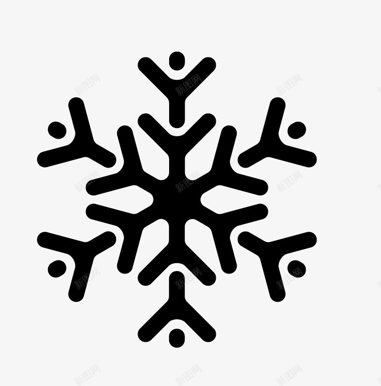 雪花图案png免抠素材_88icon https://88icon.com 剪影 剪纸 剪纸艺术 填色练习 手绘雪花 民间艺术 粗线条 装饰图案 雪花图案 黑白