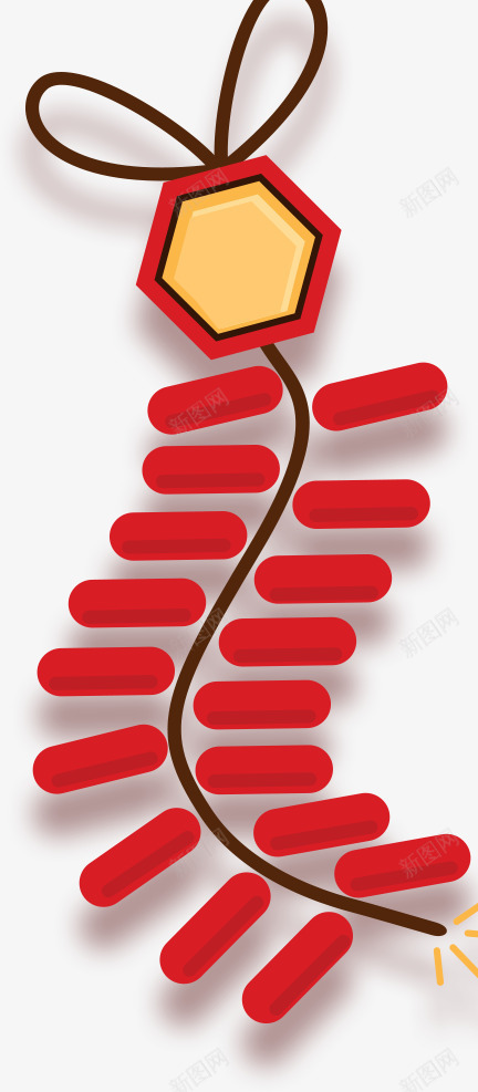 红色中国风鞭炮挂饰png免抠素材_88icon https://88icon.com 放鞭炮 新年 新春 春节 红色挂饰 装饰图案 鞭炮