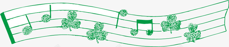 绿色三叶草音符png免抠素材_88icon https://88icon.com 绿色 绿色矢量 音符 音符绿色