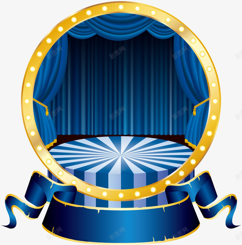 蓝色炫光背景舞台png免抠素材_88icon https://88icon.com 炫光 背景 舞台 蓝色