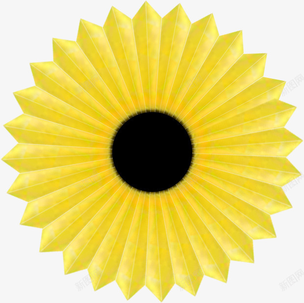太阳花纸花扇png免抠素材_88icon https://88icon.com 太阳花 派对 纸质 装饰
