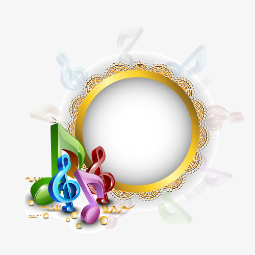 立体音符psd免抠素材_88icon https://88icon.com 声音 音乐 音符