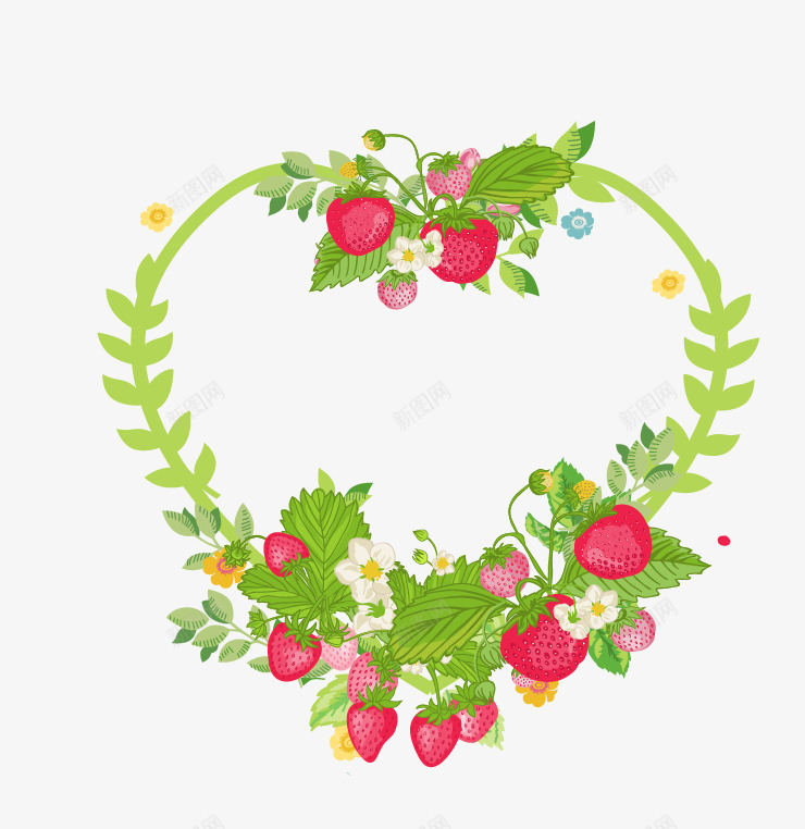 爱心花圈png免抠素材_88icon https://88icon.com 唯美 小清新 心形 水果 水果心形图 水果心形图免费 水果心形图免费下载 爱心花圈 花儿 花圈 草莓