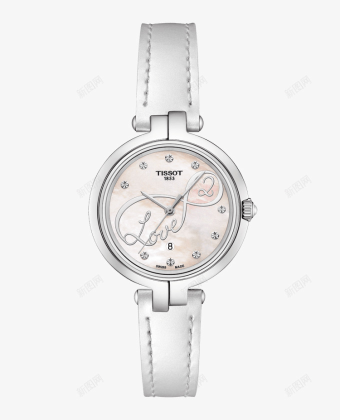 白色手表女士表天梭腕表女表png免抠素材_88icon https://88icon.com TISSOT 产品实物 天梭 手表 机械女表女表 机械表 腕表