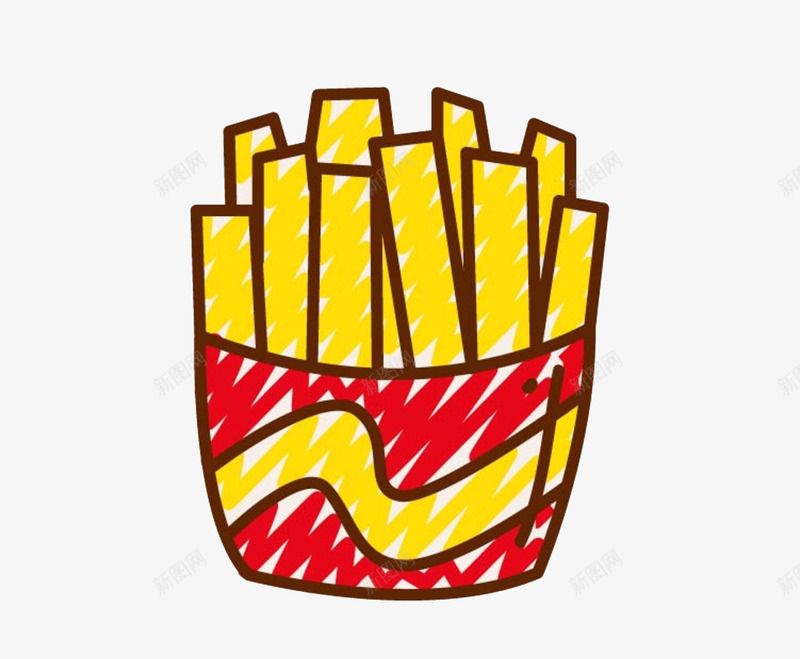 卡通薯条图png免抠素材_88icon https://88icon.com 垃圾食物 快餐 油炸 洋快餐 炸薯条 炸鱼薯条 素食 美食 薯条 零食 食物