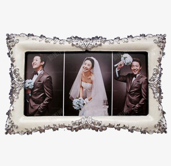 婚纱照相框png免抠素材_88icon https://88icon.com 婚纱照 照片架子 白色相框 相框