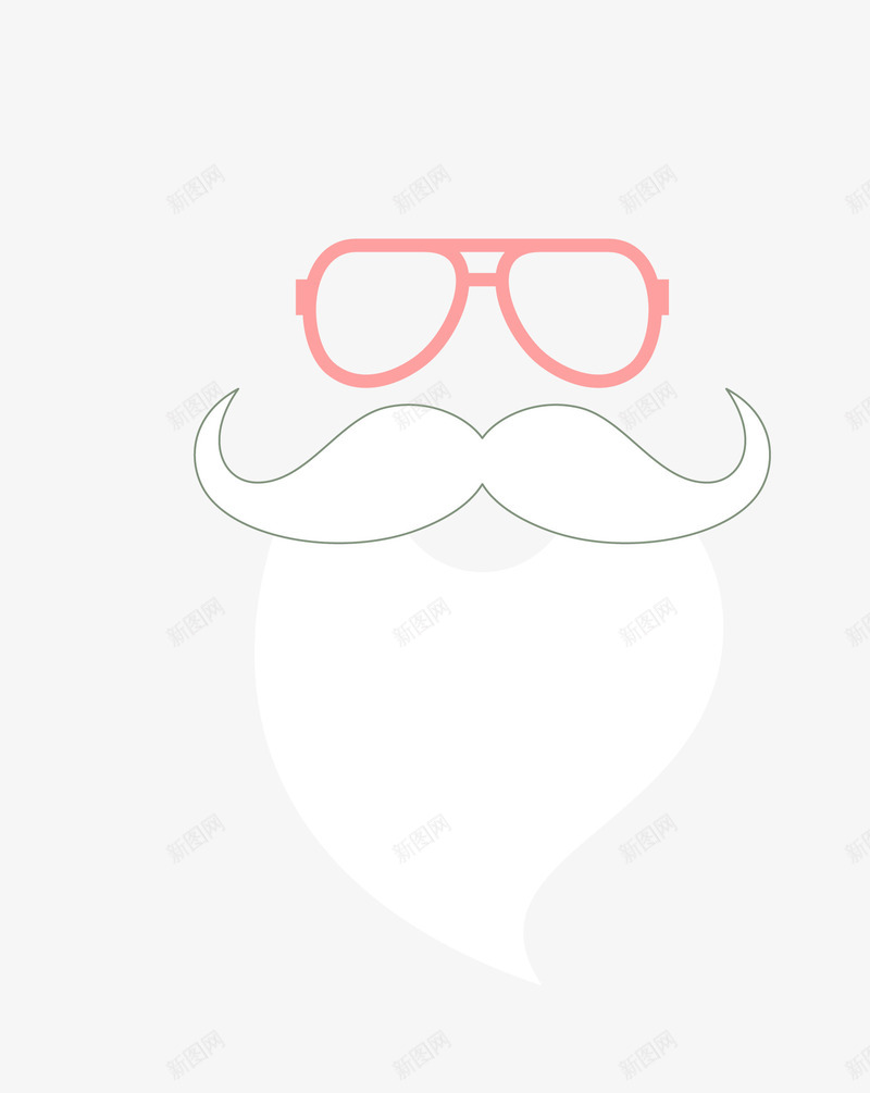 圣诞老人胡子png免抠素材_88icon https://88icon.com 圣诞老人胡子 眼镜 胡须