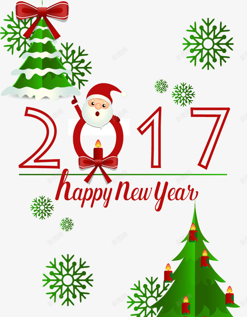 绿色雪花背景跨年卡片png免抠素材_88icon https://88icon.com 2017 矢量素材 红色 绿色 跨年 镂空 雪花