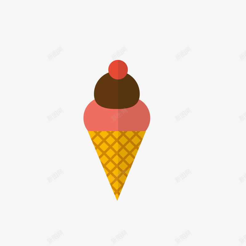 巧克力草莓冰淇淋png免抠素材_88icon https://88icon.com 冰棒 冰淇淋 棒冰