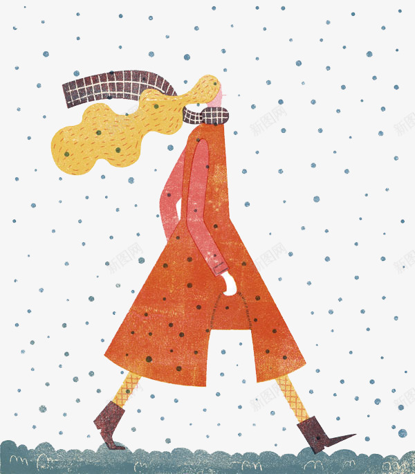 手绘穿风衣的女人png免抠素材_88icon https://88icon.com 创意设计 可爱卡片 手绘插画