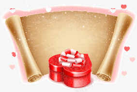 精美礼物盒卷轴纸装饰png免抠素材_88icon https://88icon.com 卷轴纸 矢量素材 礼物盒 精美 装饰