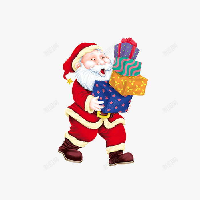 送礼物的圣诞老人png免抠素材_88icon https://88icon.com 卡通 圣诞老人 圣诞节 手绘 礼物 老人