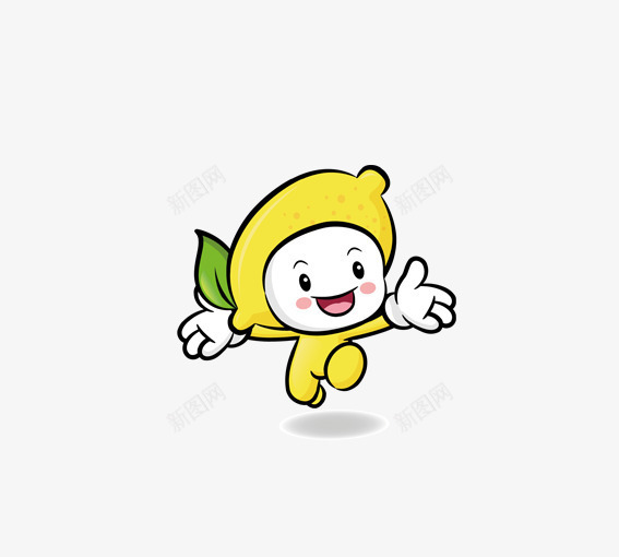 柠檬宝宝png免抠素材_88icon https://88icon.com 卡通娃娃 卡通柠檬 卡通植物 卡通绿叶 白色 绿色 黄色