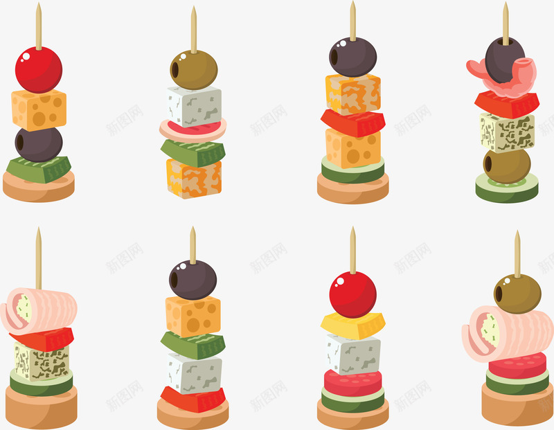 黄瓜虾奶酪食品美食矢量图ai免抠素材_88icon https://88icon.com 奶酪 美食 虾 食品 黄瓜 矢量图